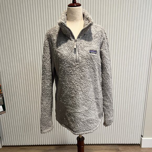 PATAGONIA Women's Los Gatos 1/4 Zip Pullover Fleece Sweater Size M In Gray - Picture 3 of 9